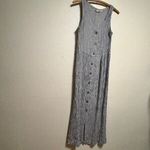 Dennis Goldsmith Sleeveless Button Front Maxi Dress Women Size S